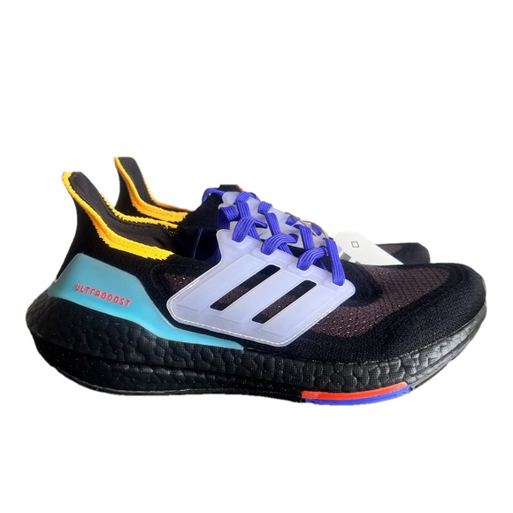 Adidas Ultraboost 21 Black Pulse Aqua Men\'s / Junior’s Shoe Size 5.5 #288